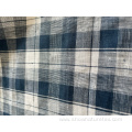 linen 100% yarn dyed checks for high quality fashion fabric